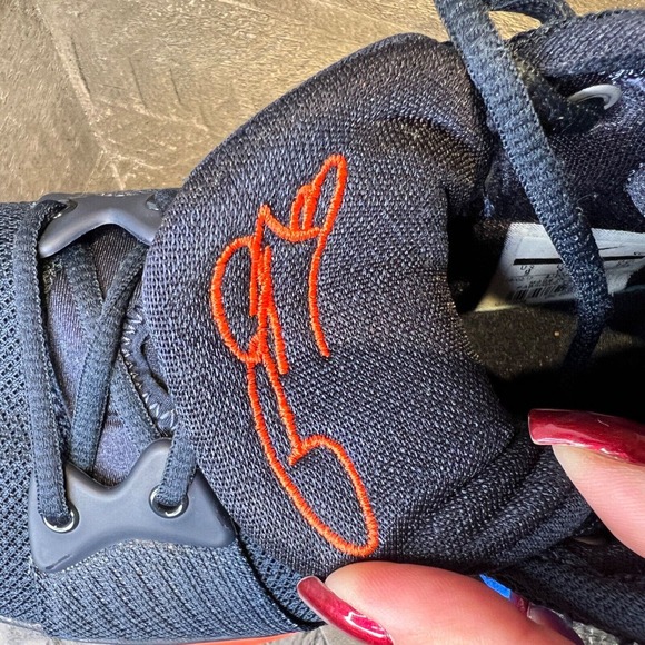 NIKE MEN’S PG 2 HOME (GS) BLUE ORANGE CLASSIC BASKETBALL SNEAKER SIZE US 9 . - Picture 10 of 11